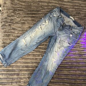 Trendy Ripped Blue Jeans